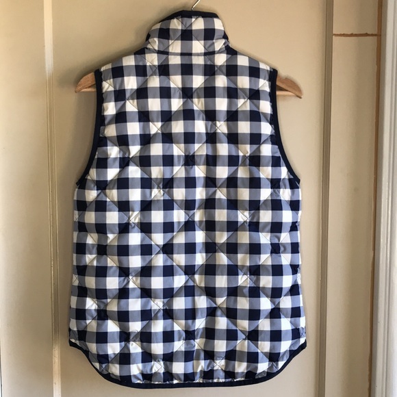 J. Crew plaid buffalo check down vest - Picture 6 of 11